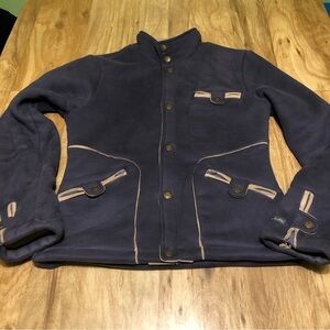 B By Burton Faux Suede Sherpa Lined Snap Up Jacket Women Size Medium PICS